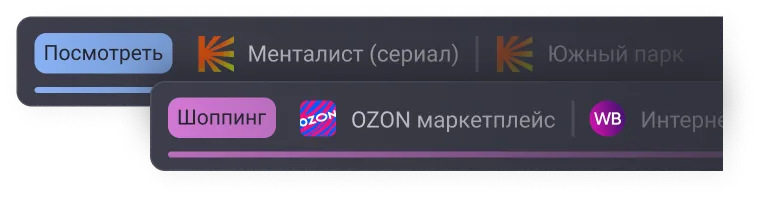 Example of tabs opened from a folder